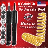 Front Gabriel Classic Shocks + STD King Coil Springs for Fiat 124 Sedan Coupe