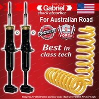 Front Gabriel Ultra Shocks + Raised King Coil Springs for Ford Explorer 4WD UX