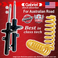 Front Gabriel Ultra Strut Shocks + STD King Coil Springs for Ford Focus LS LT