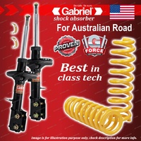 Front Gabriel Ultra Shocks + Raised King Coil Springs for Holden Commodore VZ