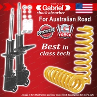 Front Gabriel Ultra Strut Shocks + STD King Coil Springs for Holden Nova LE LF