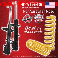 Rear Gabriel Ultra Strut Shocks + STD King Coil Springs for Holden Nova LG 1.6L