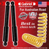 Rear Gabriel Ultra Shocks + STD King Coil Springs for Hyundai Excel HU X2 89-94