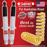 Front Gabriel Ultra Shocks + Raised 50-100KG King Springs for Isuzu D-Max 4WD TF