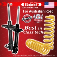 Front Gabriel Ultra Strut Shocks + Raised King Coil for Toyota Rav 4 SXA11 98-00