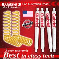 4 x Raised Gabriel Shock + Coil Spring for Land Rover Discovery Series II 4.0 V8
