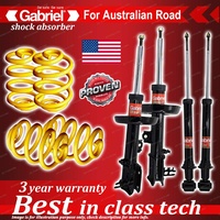 4 x Lowered Gabriel Shock + Coil Spring for Holden Vectra JR JS JSII 6/97-12/02