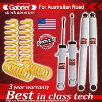 4 x Raised Comfort Gabriel Shock + Coil Spring for Pajero 4WD NP NS NT NW-LWB