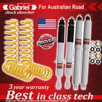 4 x Raised Gabriel Shock + Coil Spring for Prado GRJ120 KZJ120 KDJ120 RZJ120
