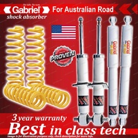 Front Rear Gabriel Shocks + Raised Comfort King Coils for Ford Ranger PY 22-On