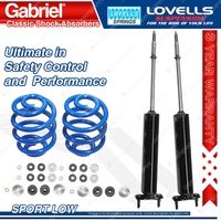 2 Front Sport Low Gabriel Classic Shocks + Lovells Springs for Nissan XFN Ute