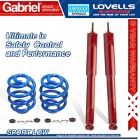2 Rear Sport Low Gabriel Guardian Shocks + Lovells Springs for Commodore VK VL