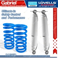 2 Rear Raised Gabriel Ultra LT Shocks + Lovells Springs for Jeep Wrangler TJ