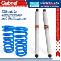 Rear Raised HD Gabriel Ultra LT Shocks Lovells Springs for Mitsubishi Pajero NM