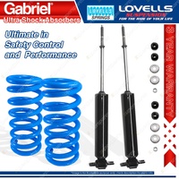 2 Front Gabriel Ultra Shocks + Lovells Springs for Mazda E1300 E1400 E1600 E2000