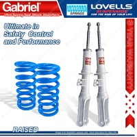 Front Raised HD Gabriel Ultra Shocks + Lovells Springs for Volkswagen Amarok 2H