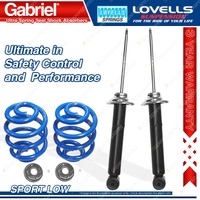2 Rear Sport Low Gabriel Ultra Shocks Lovells Springs for Audi A6 Series C4 6Cyl