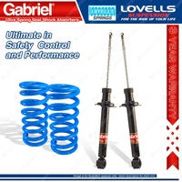 2 Rear HD STD Gabriel Ultra Shocks + Lovells Springs for Mitsubishi Galant HJ