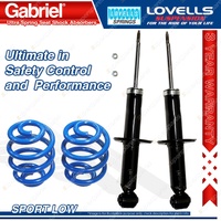 2 Rear Sport Low Gabriel Ultra Shocks + Lovells Springs for Volkswagen Passat 3B