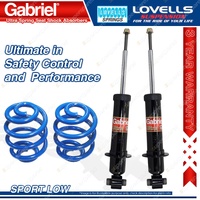 Rear Sport Low Gabriel Ultra Shocks Lovells Springs for Holden Commodore VE I II