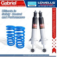 Front HD STD Gabriel Ultra Shocks + Lovells Springs for Nissan Navara D40 2 WD