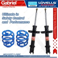 Front Sport Low Gabriel Ultra Strut Shocks Coil Springs for Holden Barina SB GSI