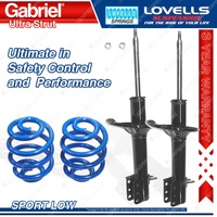 2 Rear Sport Low Gabriel Ultra Shocks + Lovells Springs for Mazda MX-6 GD 4 Cyl