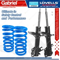 2 Front STD Gabriel Ultra Strut Shocks + Lovells Springs for Nissan Bluebird U13