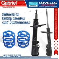 Rear Sport Low Gabriel Ultra Shocks Lovells Springs for Toyota Camry MCV20 Sedan