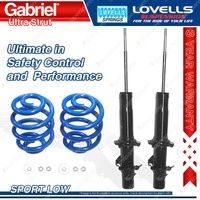 2 Front Sport Low Gabriel Ultra Shocks + Lovells Springs for Honda Accord CB7 CD