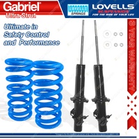 2 Front STD Gabriel Ultra Strut Shocks + Lovells Springs for Honda Accord CB7 CD