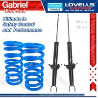 2 Rear HD STD Gabriel Ultra Strut Shocks + Lovells Springs for Honda Accord CD