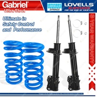 2 Front STD Gabriel Ultra Strut Shocks + Lovells Springs for Toyota Camry SDV10R