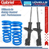2 Front Gabriel Ultra Strut Shocks + Lovells Springs for Volkswagen Golf III 1H