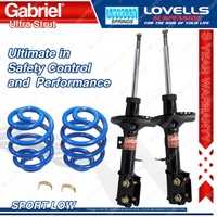 2 Front Sport Low Gabriel Ultra Shocks + Lovells Springs for Commodore VZ Ute V6