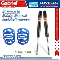 2 Front Super Low Gabriel Shocks + Lovells Springs for Toyota Celica ST184 ST185
