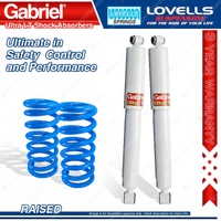 Rear Raised Gabriel Ultra LT Shocks+Lovells Springs for Nissan Navara D23 NP300