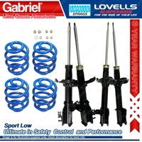 Front Rear Sport Low Gabriel Ultra Shocks + Coil Springs for Ford Laser KN