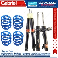 F + R Super Low Gabriel Ultra Shocks + Coil Springs for Ford Focus LS LT LV