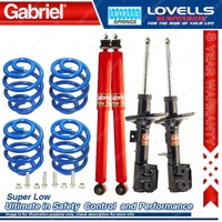 F + R Super Low Gabriel Ultra Shocks + Coil Springs for Commodore VZ 3.8L Ute