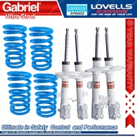 Front Rear STD Gabriel Ultra Shocks + Lovells Springs for Toyota Kluger GSU45R