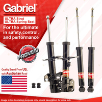 Gabriel Front + Rear Ultra Shock Absorbers for Nissan Micra K12 1.4L Hatch 04-10