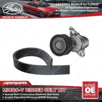Gates Micro-V Ribbed Belt Kit for Audi A1 8X GBA A3 8V A4 B9 8W2 Q2 Q3 8U F3B