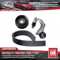 Gates Micro-V Ribbed Belt Kit for Honda Civic FB FK 1.8L 104KW 2.0L 114KW
