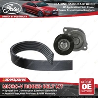 Gates Micro-V Ribbed Belt Kit for Hyundai Santa Fe DM DMA TM TMA Sonata LF