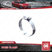 Gates 38mm-63mm Perforated Band Hose Clamps Stainless Steel Pack of 10