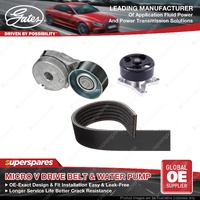 Gates Alt Micro-V Drive Belt Kit + Water Pump for Nissan X-Trail T32 Dualis J10