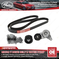 Gates Alt Drive Belt Kit + Water Pump for Kia Cerato YD BD Rondo RP Seltos SP2