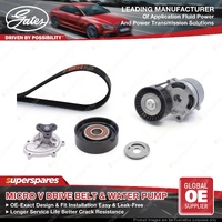Gates Alt Drive Belt Kit + Water Pump for Subaru Forester SJ Impreza XV GP 12-18