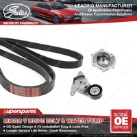 Gates Alt Drive Belt Kit + Water Pump for Holden Commodore Calais VE VZ Caprice